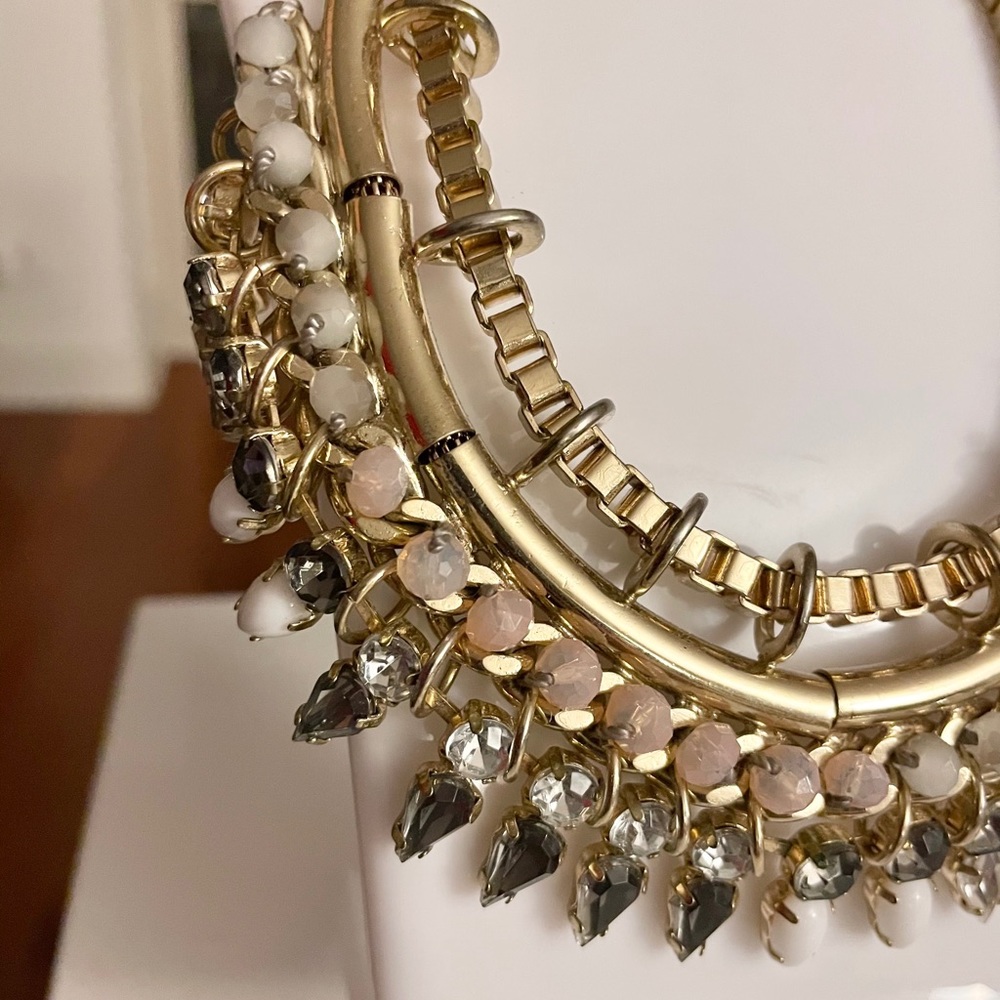 Multicrystal Statement Necklace Nwot - image 2